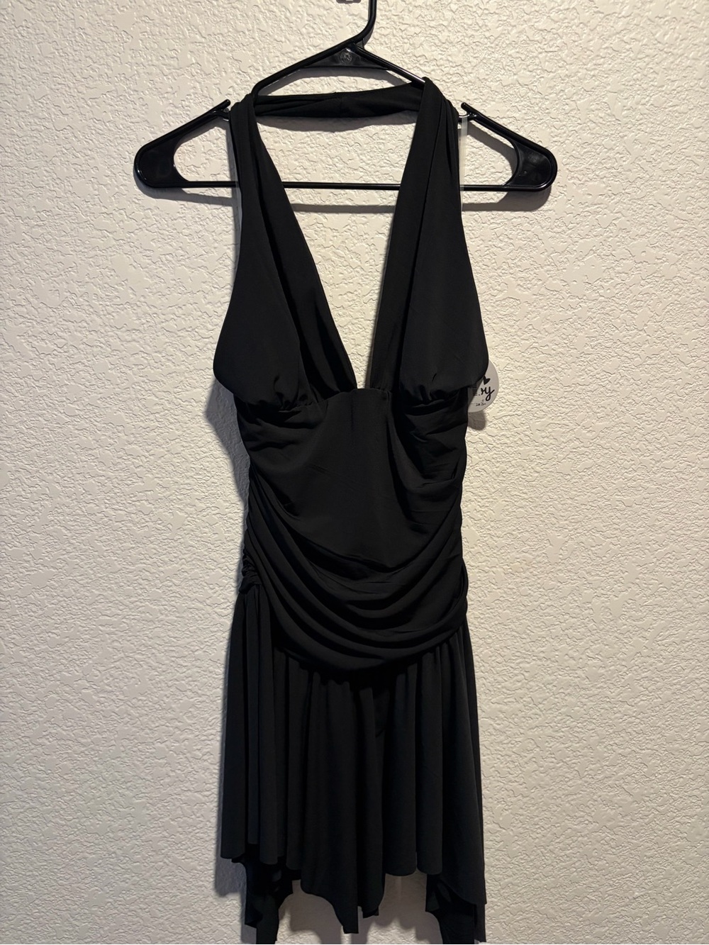 Women's Black Backless Halter Dress - Elegant Evening Style